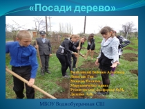 Презентация по экологии Посади дерево