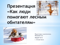 Презентация Как люди помогают лесным обитателям