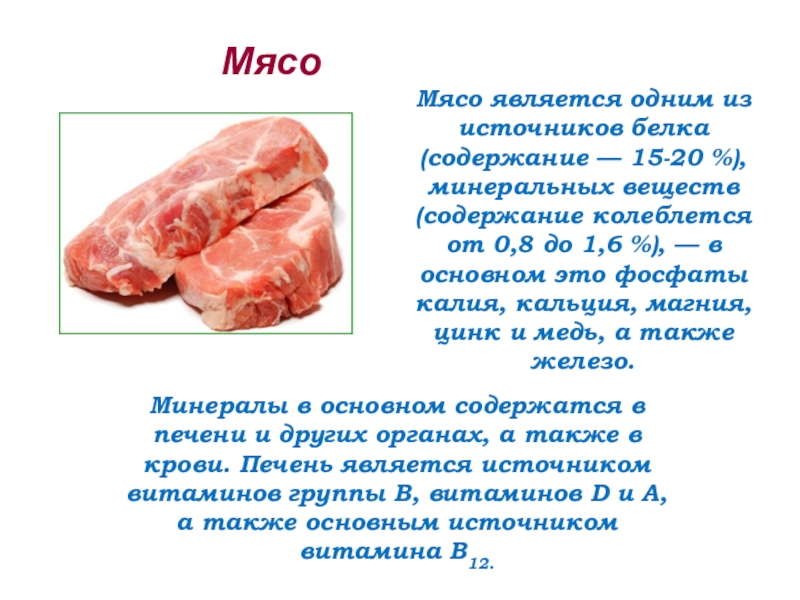 Какие витамины есть в мясе