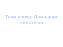 Презентация по окружающему миру на тему Домашние животные