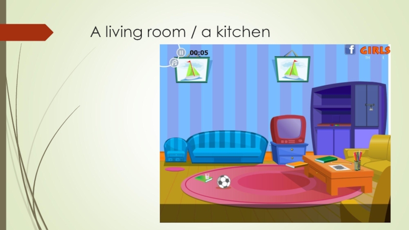 Презентация для 2 класса по учебнику Spotlight 2 A living room / a kitchen A living room / a kitchen
