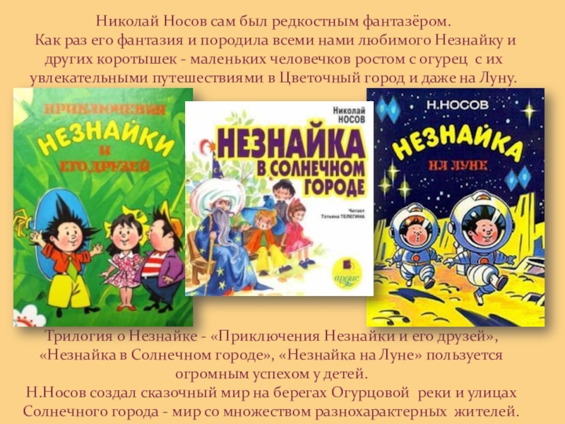 Проект моя любимая книга 4 класс незнайка