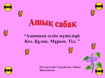 Дүниетанудан презентация Адамның сезім мүшелері (3-сынып)