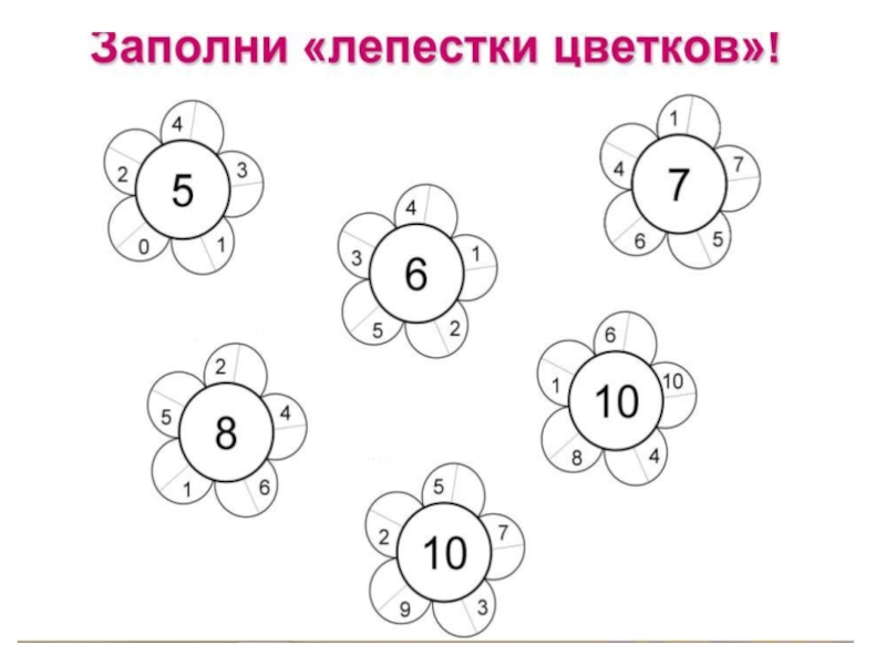 Задания состав числа для дошкольников в картинках