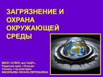 Презентация по географии на тему Загрязнение и охрана окружающей среды