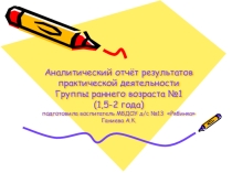 Аналитический отчет результатов практической деятельности