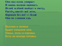 Презентация по окружающему миру на тему Трава у дома 2 класс