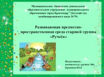 Презентация Развивающая предметно-пространственная среда старшей группы
