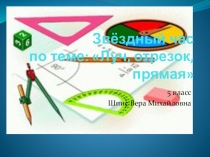 Презентация по теме Отрезок. Луч. Прямая