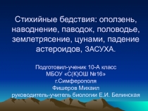 Презентация по экологии на тему Стихийные бетствия