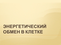 Презентация по биологии Энергетический обмен в клетке 9 класс
