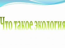Презентация по окружащему миру. Экология (2 класс)