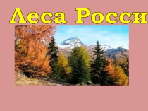Презентация по окружающему миру на тему Леса России (4 класс)