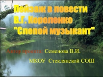 Презентация к уроку на тему: В.Г. Короленко Слепой музыкант