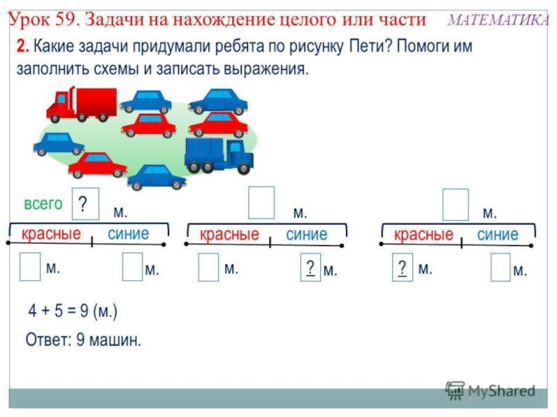 Презентация решение составных задач 1 класс школа россии