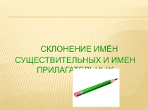 Презентация к уроку русского языка на тему  Склонение имен существительных и прилагательных