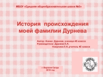 Презентация Тайна моей фамилии Дурнева