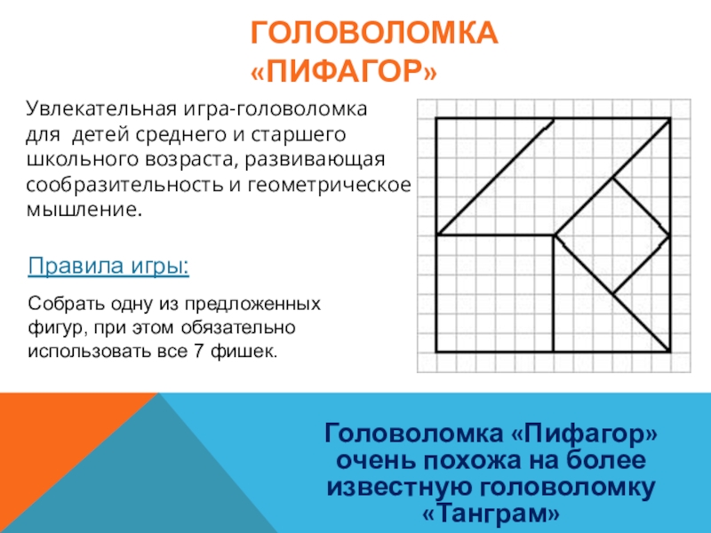 Проект по математике 5 класс на тему геометрические головоломки 5 класс