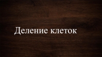 Презентация к уроку биологии на тему Деление клеток (9 класс)