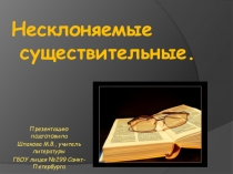Презентация по русскому языку на тему Несклоняемые существительные