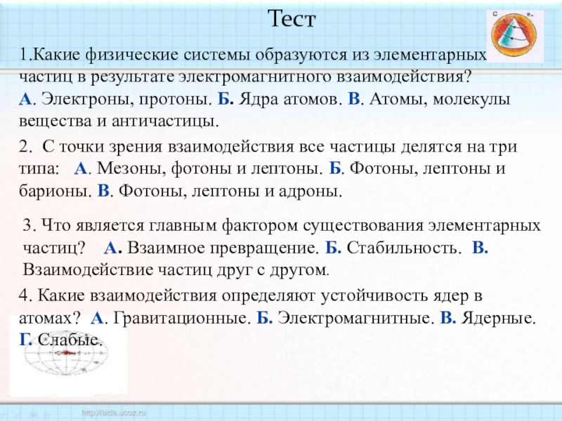 Доклад: Элементарные частицы. Античастицы, взаимные превращения частиц