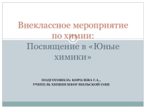Презентация по темеПосвящение в юные химики