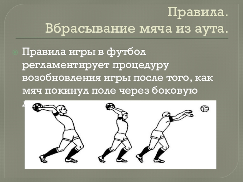 Мяч в аут. Выбрасывание мяча в футболе. Вбрасывание мяча из аута. Вбрасывание мяча из-за боковой линии. Правила игры в футбол.