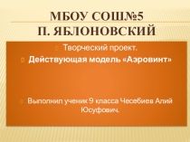 Презентация : игрушка Аэровинт