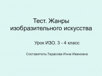 Презентация по рисованию на тему Жанры изобразительного искусства.