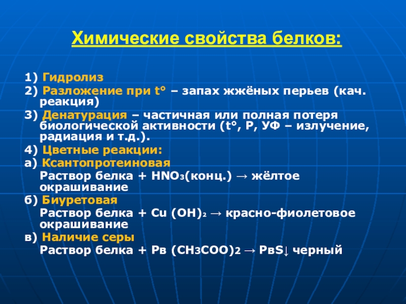 Презентация на тему белки по химии 10 класс