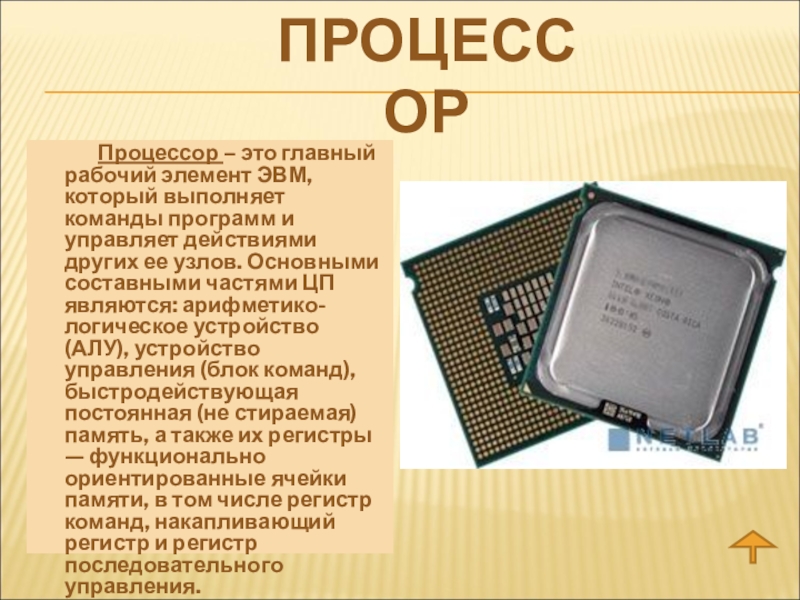 Определение процессора. Процессор ЭВМ. Основные блоки процессора ЭВМ. Процессор небольшого ЭВМ. Процессоры универсальных ЭВМ.