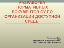 Разработка локальных нормативных актов по организации доступной среды