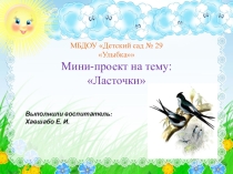 Презентация по Мини-проекту на тему: Ласточки