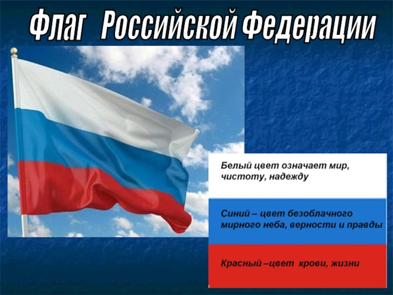 Флаг россии значение цветов для детей кратко с фото