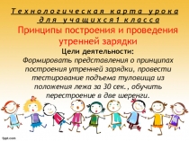 Технологическая карта урока для 1 класса утренняя гимнастика