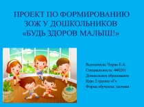 Презентация проекта БУДЬ ЗДОРОВ МАЛЫШ!