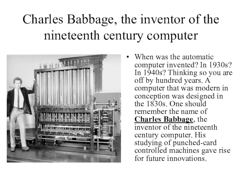 Was the computer invented. Charles Babbage invented. Computer by Charles Babbage. When was Computer invented. When Charles Babbage.