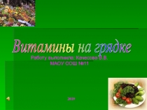 ПРЕЗЕНТАЦИЯ ПО КРУЖКУ УМЕЛЫЕ РУЧКИ ВИТАМИНЫ НА ГРЯДКЕ