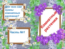Презентация по окружающему миру на тему Комнатные растения (2-4 кл.)