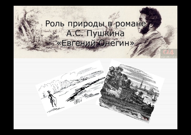 Роль природы в романе Евгений Онегин А.С.Пушкина