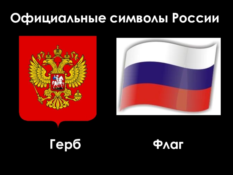 Презентация к проекту Неофициальные символы России Официальные символы РоссииГерб Флаг Официальные символы РоссииГерб Флаг