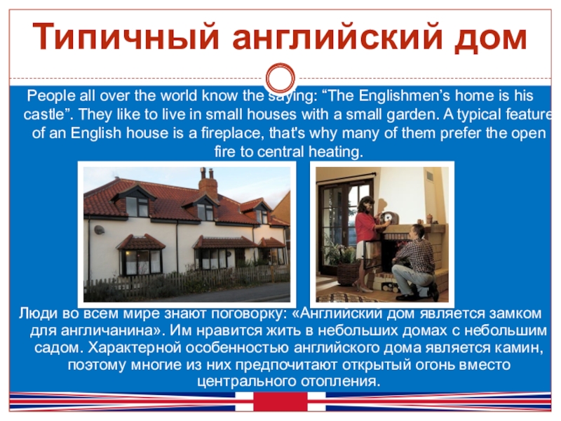 Английские дома презентация. Типичный английский дом описание. Типичный дом англичанина. Типичное английское жилье. Традиционные английские дома описание.