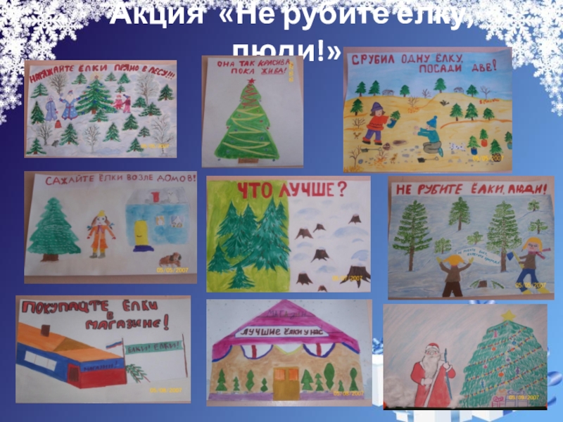 Презентация на свободную тему Новогодняя ёлка (4 класс) Акция «Не рубите ёлку, люди!» Акция «Не рубите ёлку, люди!»