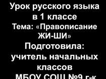 Презентация к уроку русского языка на тему: Правописание жи-ши.