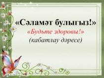 Презентация по татарскому языку Сәламәт булыгыз! 3 класс