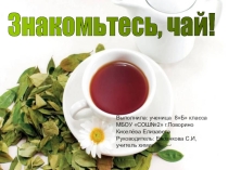 Проектная работа на тему: знакомьтесь-чай!