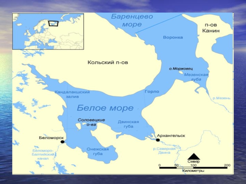 К какому океану принадлежит белое море. Белое и Баренцево море на карте. Баренцево море на карте. Границы Баренцева моря на карте. Заливы Баренцева моря на карте.