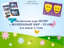 Авторская настольная игра МЕМО Волшебный мир – театр.