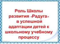 Опыт работы в ШБП Радуга