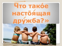 Презентация к классному часу Что такое настоящая дружба?